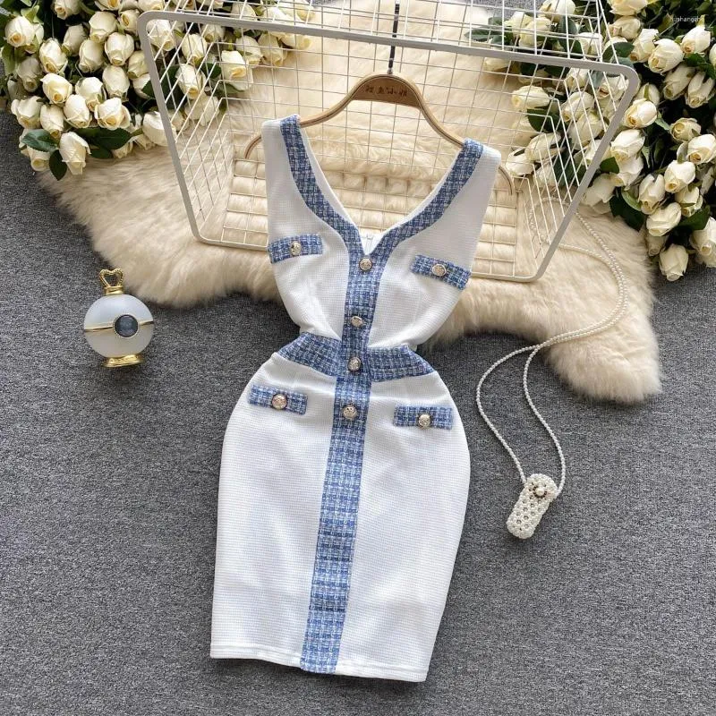 Elegant Plaid Sheath Dress - Premium Women's Sleeveless Casual Dress, Shop  Now! from Dhgate Basic & Casual Dresses - price 36.72