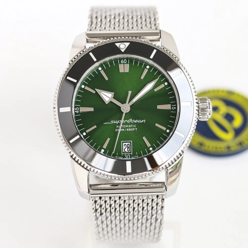 品質AAAAA 5A BLS FACTORY SUPEROCEAN MEN 42MM UB201016C1S1自動メカニカル2824ムーブメントウォッチセラミックベゼルデザイナーメンズウォッチs s