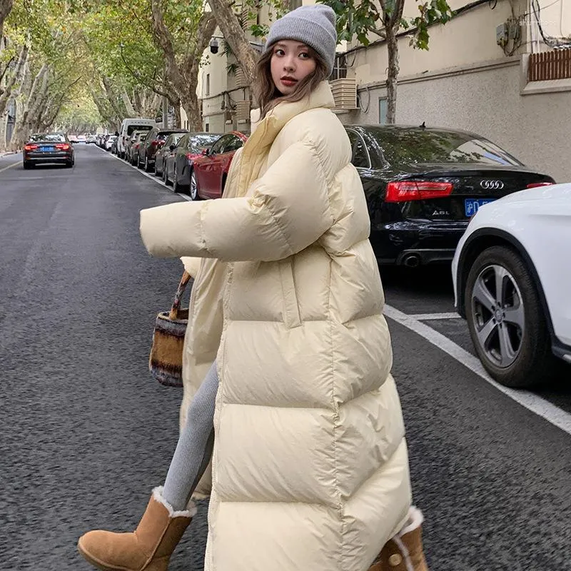 Long Winter Coats For Women Dressy 2024 Winter Fashion Woman Lengthened And  Thickened Medium Length Down Cotton Jacket