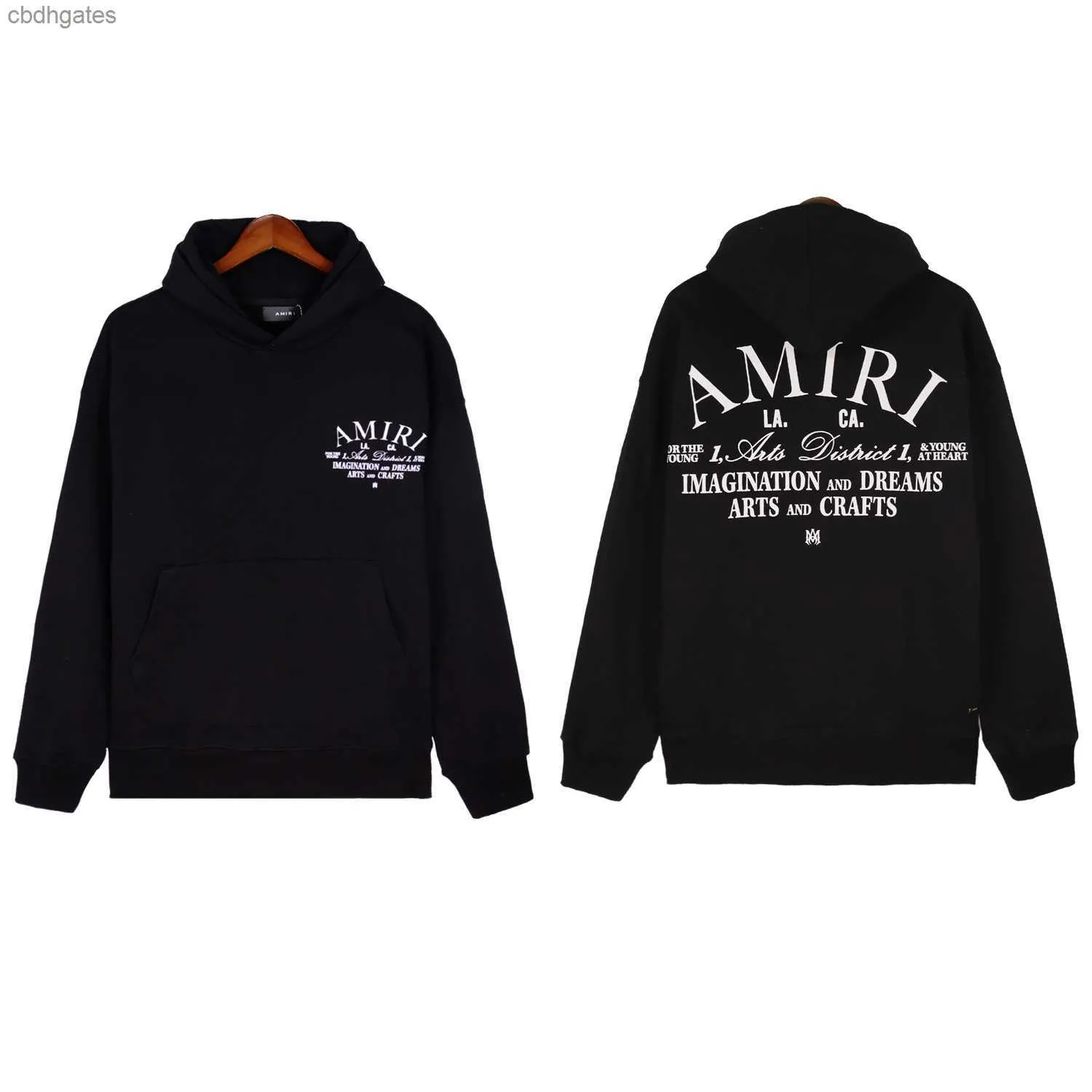 ルーズレターセーターパーカー秋/冬のamiiriiメンズファッションデザイナーINS服バージョン2023プリントフード付きセーターメンズレディース2ZRG