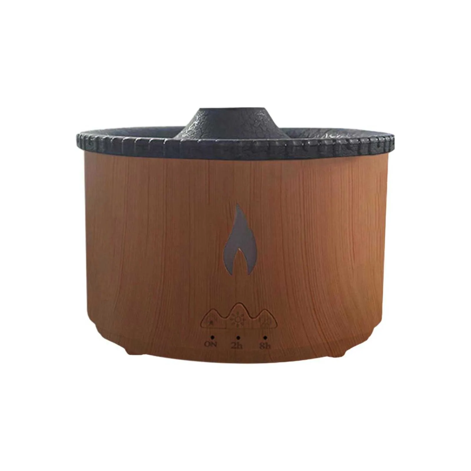 Simulation Volcano Diffuser Mist Diffuser US 110V Plug Durable with Atmosphere Light Multipurpose for Lovers and Families