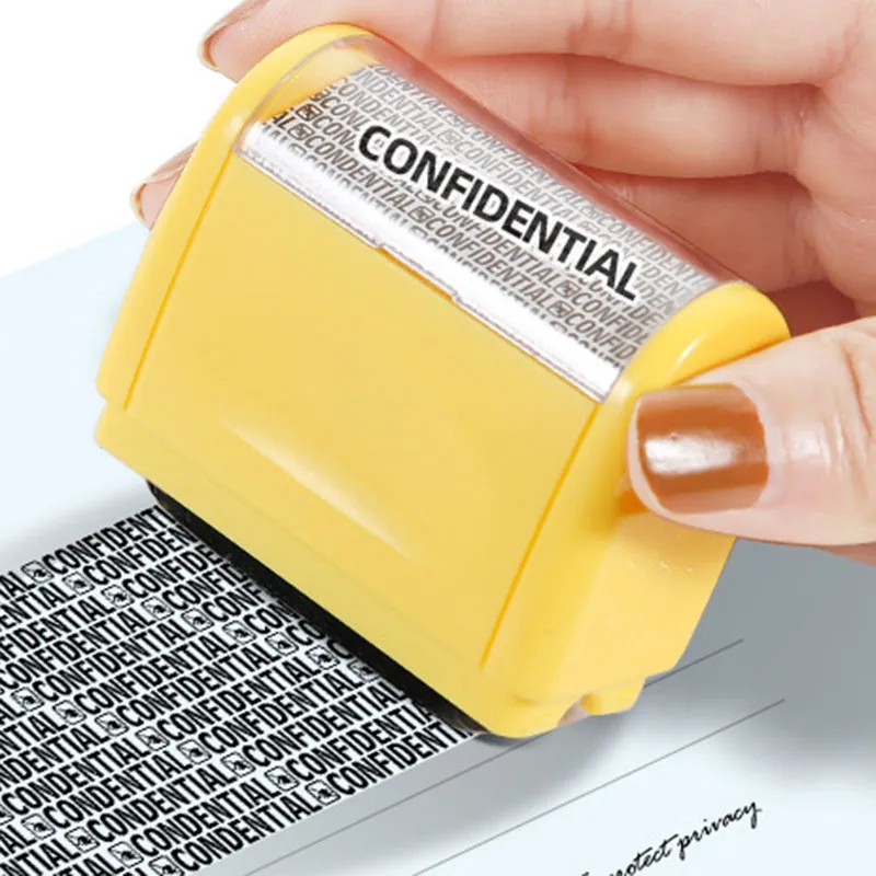 Privacy Smear Confidentiality Stamp Identification Seal Identity Theft Protection Roller Stamps Confidential Roller Stamp Anti Privacy Security Stamp HZ0059