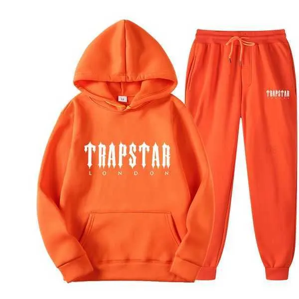 Trapstar Tracksuit أسود رجال هوديي تراتسي الرجال الرجال الرياضة مصمم