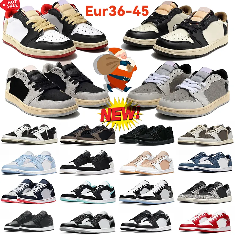 2024 Jumpman di alta qualità 1 scarpe da basket basse 1s Scarpe da ginnastica oliva Reverse Mocha Nero Phantom Shadow Toe Wolf Grigio Vintage Rosa uomo donna scarpe da ginnastica sportive all'aperto