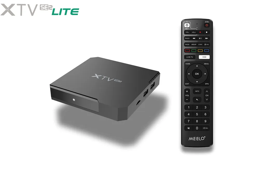 Meelo+ XTV SE2 Lite Android 11 TV Box Xtream Codes Media Decoder.