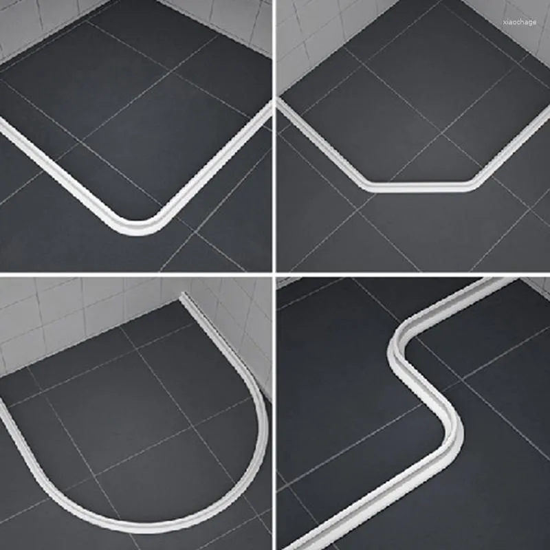 Bath Mats 1-3M Bathroom Water Stopper Silicone Retaining Strip Shower Dam Flood Barrier Dry And Wet Separation Kitchen