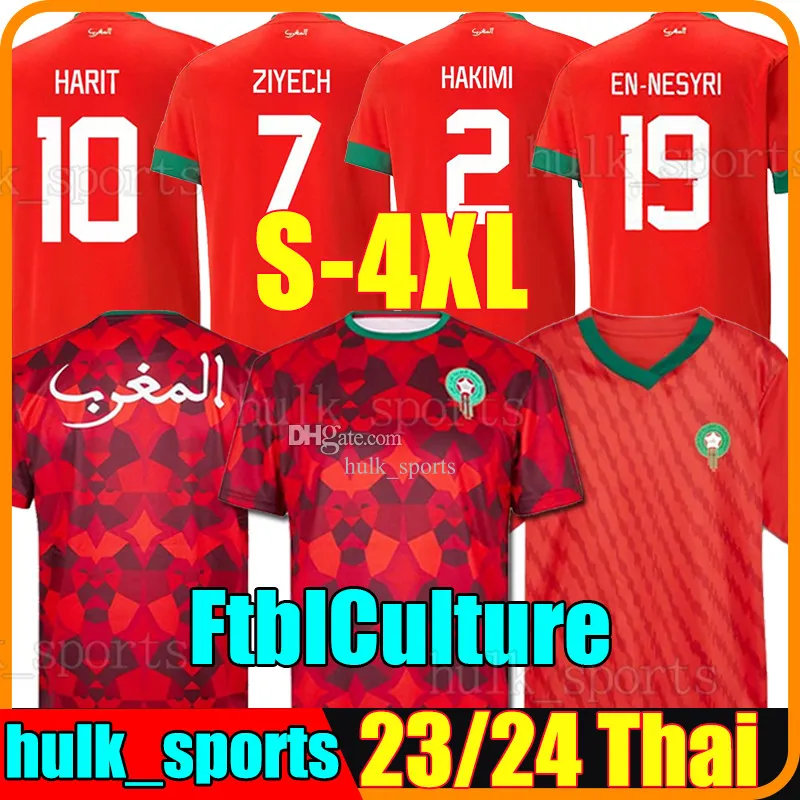 23/24 Marokkaanse FtblCulture voetbalshirts 2023 Marokko HAKIMI Maillot marocain ZIYECH EN-NESYRI voetbalshirts HARIT SAISS IDRISSI BOUFAL Maroc nationaal team