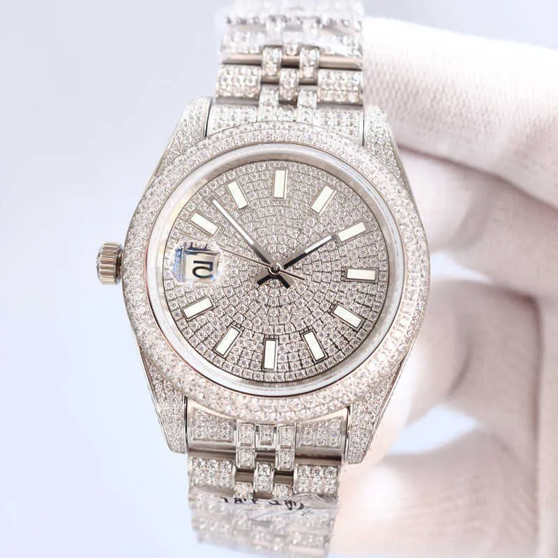 J428 Wristwatch Classic Diamond Mens Watch Automatic Mechanical Watch 41mm With Diamond-studded Steel 904L For Men Life Waterproof WristWatch FashionICHS