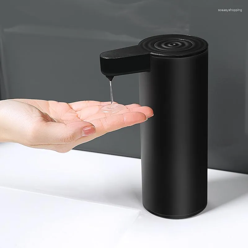 Badtillbehör Set Black Sensor Icke-kontakt Liquid Soap Dispenser för kök Automatisk tvätt Handmaskin Washer Shampoo Diskent