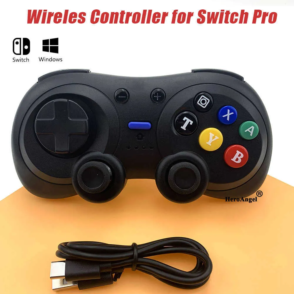 Game Controllers Joysticks Mini Wireless Bluetooth Pro Game Controller Turbo Gamepad Programming Kid Joystick for Ninteno NS Lite Console PC HKD230901