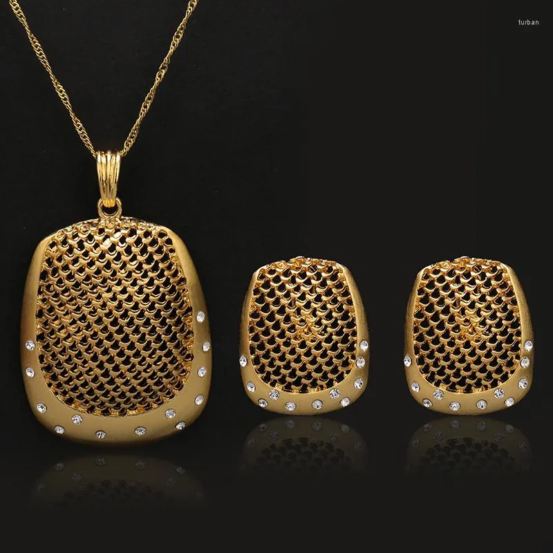 Colar brincos conjunto de alta qualidade pingente colares para mulheres adolescentes casamento nupcial grande gota jóias cristal