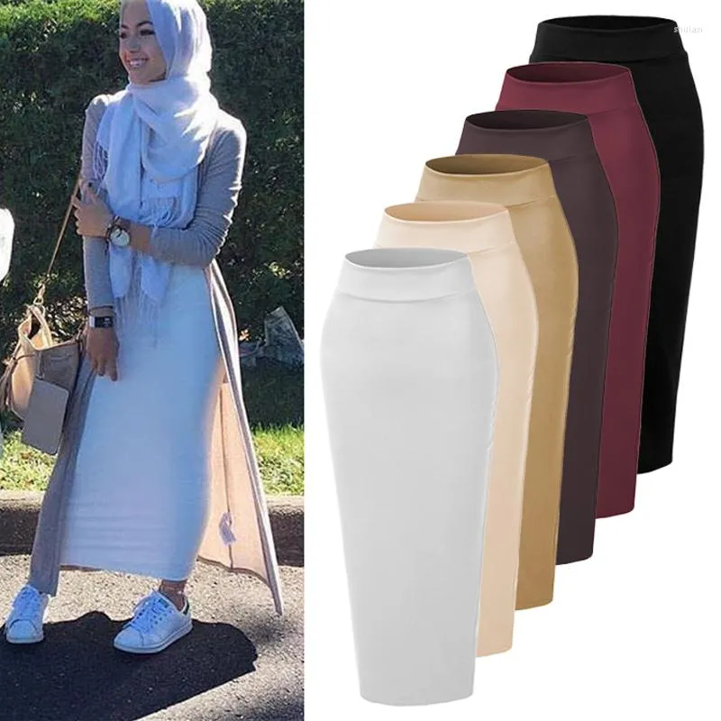 Etniska kläder Vestidos Faldas Mujer Abaya Dubai Kaftan Muslim Long Bodycon maxi kjolklänning kvinnor turkiska islamiska kjolar robe longue