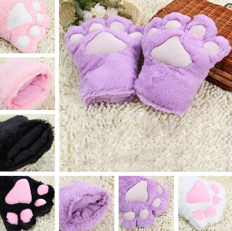 Fournitures de fête Sexy La femme de chambre chat mère chats griffe gants Cosplay accessoires Anime Costume Gants en peluche Paw Partys gants Fournitures LT512