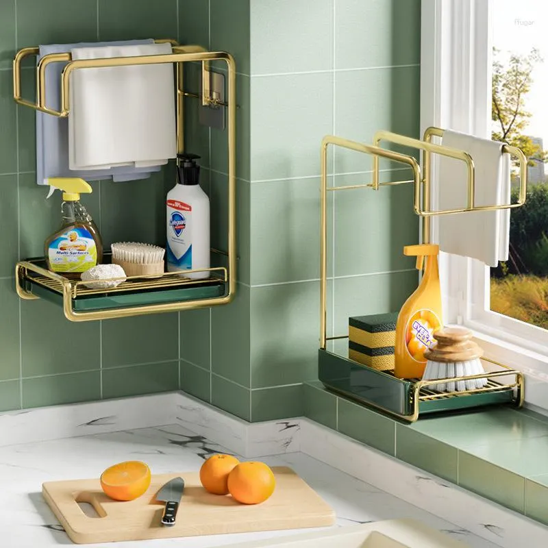 Stoccaggio da cucina Forniture di lusso leggere Asciugamano Lavello nella piscina di drenaggio Utensili per accessori per appendere strofinacci