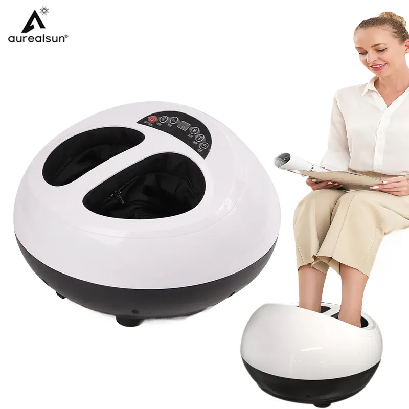 Masseur de pieds électrique Shiatsu soins de santé chauffage pétrissage grattage SPA Vibration Air Compression Massage thérapie Antistress 230831