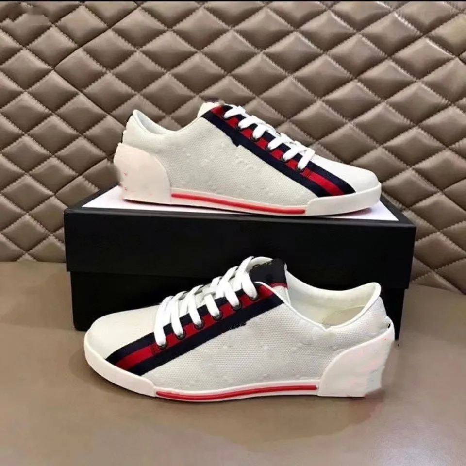 Luxurys Designers Uomo Scarpe di tela Retro Low Top Stampato Qualità Mesh Slip-on Scarpe casual in pelle Moda donna Sneakers traspiranti miste Taglia 38-45 04