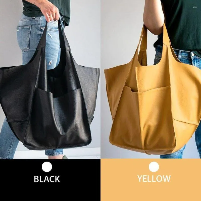 Duffel Bags Casual Soft Large Capacity Tote Women Handbags Luxury Pu Leather Shoulder Bag