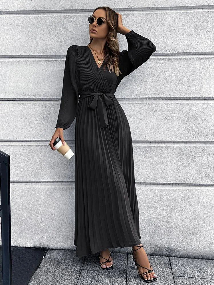 white christmas dresses Montsand Beige Pleated Maxi Dress