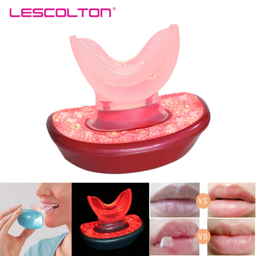 Rosto Massageador Lip Bomba Fuller Elétrica Plumper LED Light Therapy Enhancer Sexy Mais Grosso Lábios Plumping Ferramenta Boca Maior 230831