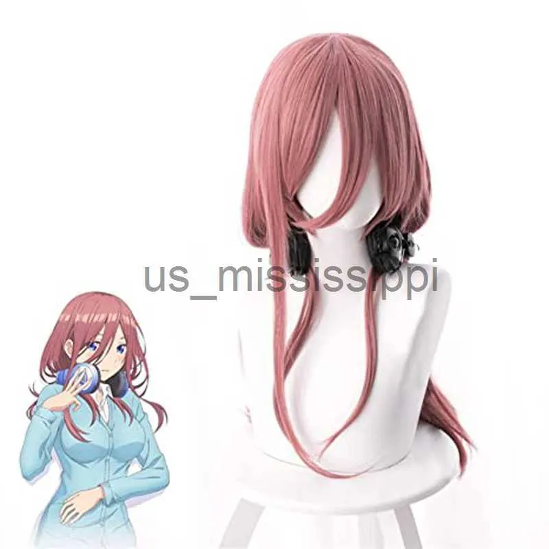 Cosplay peruki anime gotoubun kwintesencja kwintuplets Nakano Pink Syntetyc Cosplay Poster Poster