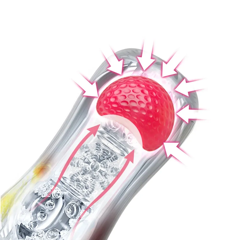 Flesh Male Light Vacuum Masturbators Cup Realistic Sex Transparent Tight Pussy Stimulators Adults Only_voghion.com