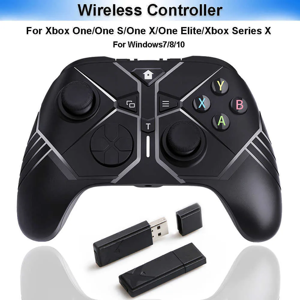 ゲームコントローラージョイスティック2.4G Xbox Oneシリーズ用ワイヤレスコントローラーXボックス用スリム/XコンソールPCコントラのためのターボジョイスティック10 11スチームHKD230831