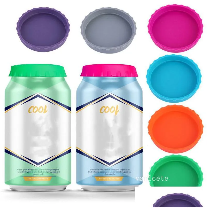 バーツールSILE COKE CAN CAN ODOR LEAK-PROOF Flexible Reusable Food Grade Leak Proof Protection Soda LIDS LT393ドロップデリバリーホームDhluh