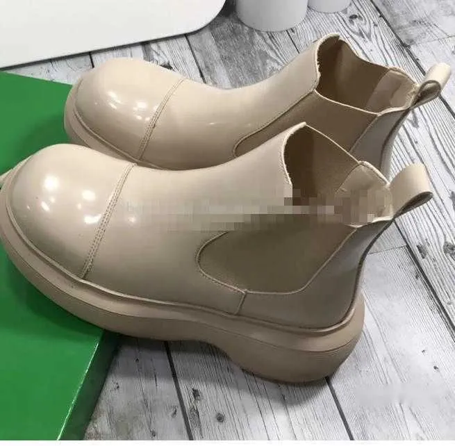 2023 Leather Boot Fall Winter Womens Platform Ankle Booties Fashion 35