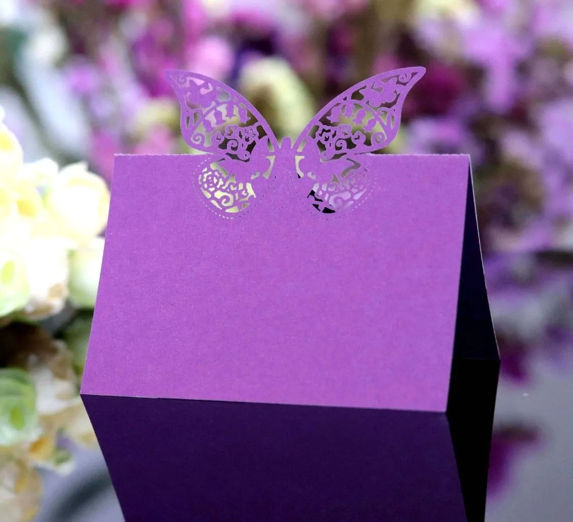 Invitaciones De Láser Tarjetas De Lugar De Diseño De Mariposas, Elegantes  Tarjetas De Escolta De Papel Para Recepciones De Bodas, Conjunto De 50 De  0,13 € | DHgate, image size:1140x1040