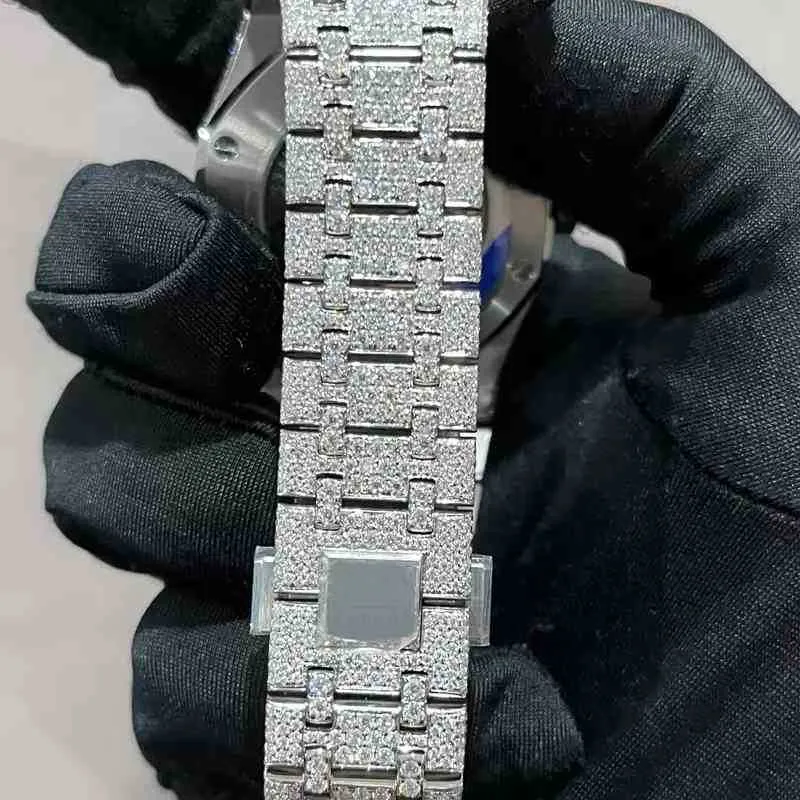 6FV4 Наручные часы 2024 Новая версия Ston Skeleton Watch PASS TT Мужские бриллианты Высочайшее качество Механический механизм ETA Роскошный сапфир Iced Out блестящий2NL5J56QMD12QYC0