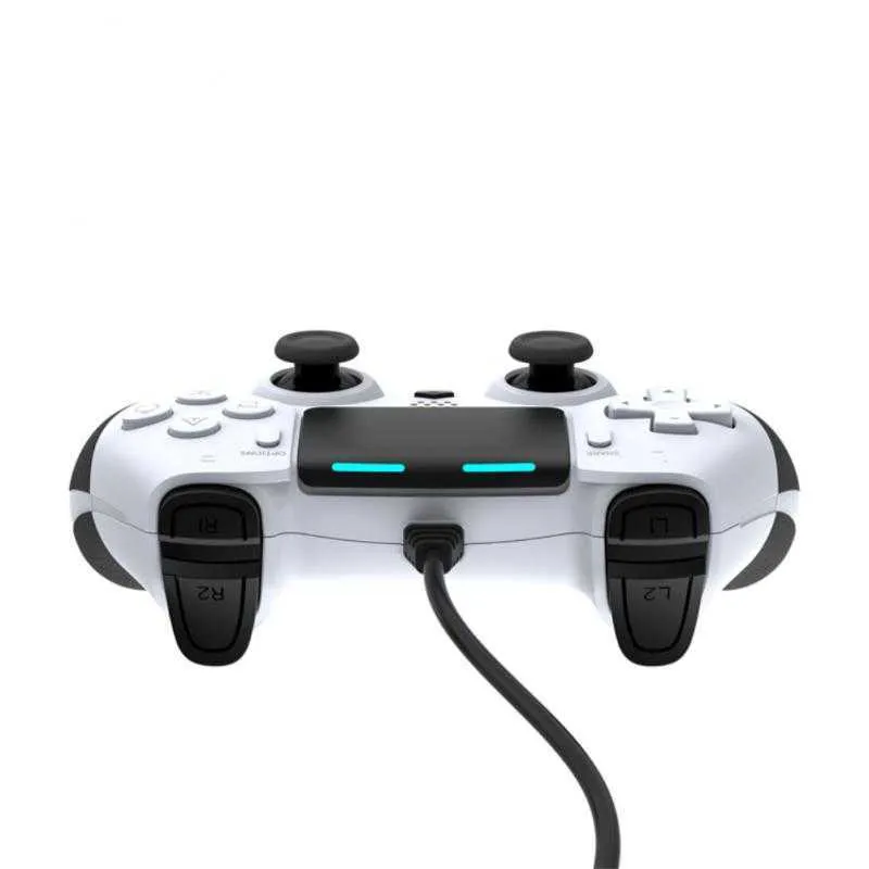 Oyun Denetleyicileri Titreşim ile 4 Kablolu Tutamak İçin Joysticks Altı Eksenli İşlev Kablolu Gamepad 4 Oyun Denetleyicisi Makro Programlama ile Joystick HKD230831