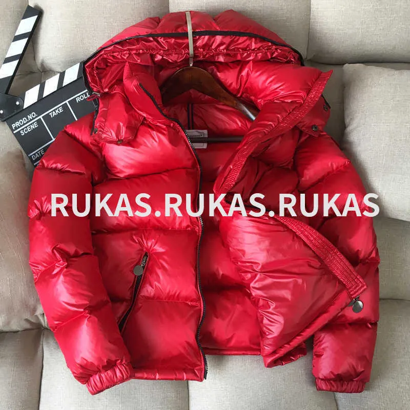 Women's Glossy Hooded Down Jacket Insulated