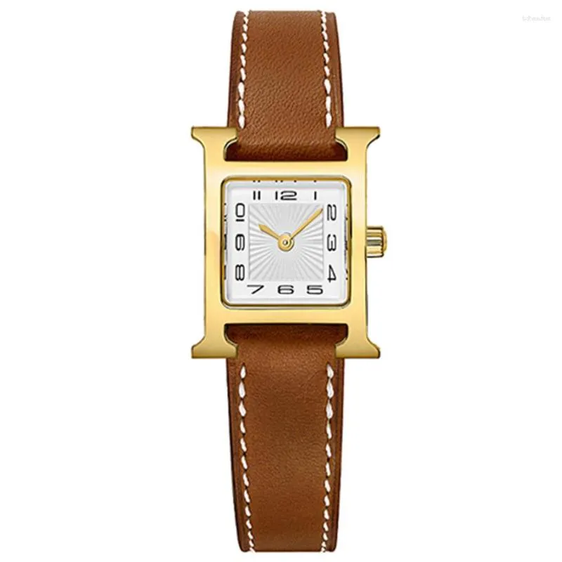 Horloges Luxe Orinigal Quartz Horloge Dames Casual Lederen Riem Horloges Eenvoudige Dames Uurwijzerplaat Klok Jurk