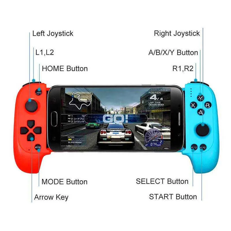 Game Controllers Joysticks 2022 Saitake 7007F1 Wireless Bluetooth Game Controller Telescopic Gamepad Joystick for Android Phone PC HKD230831