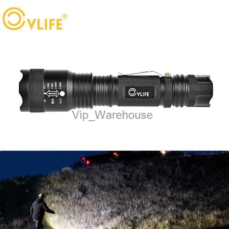 Torce CVLIFE Potente torcia a LED Ricaricabile Torcia con zoom ultraluminosa Attrezzatura tattica da esterno ad alta potenza con luce laterale di emergenza HKD230901