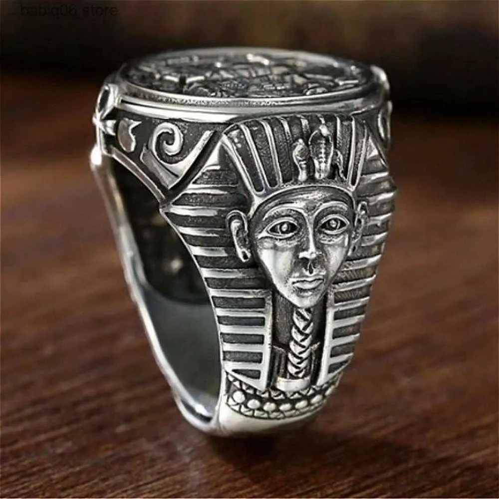 Men's Ancient Greek Key Diamond Beveled Wedding Ring in Yellow Gold 10K 8mm  1 Diamond 0.05ct Size 10 | MADANI Rings