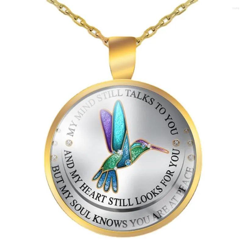 Pendant Necklaces Luxury Shining Butterfly Necklace For Women Girls Crystal Rhinestone Letters My Mind Still Talks To You Dragonfly Earth