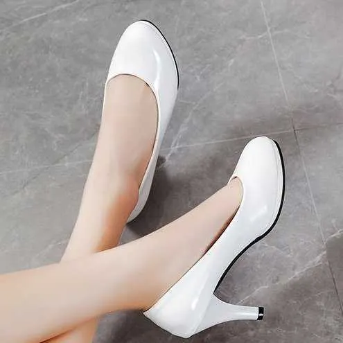White spike on sale heels