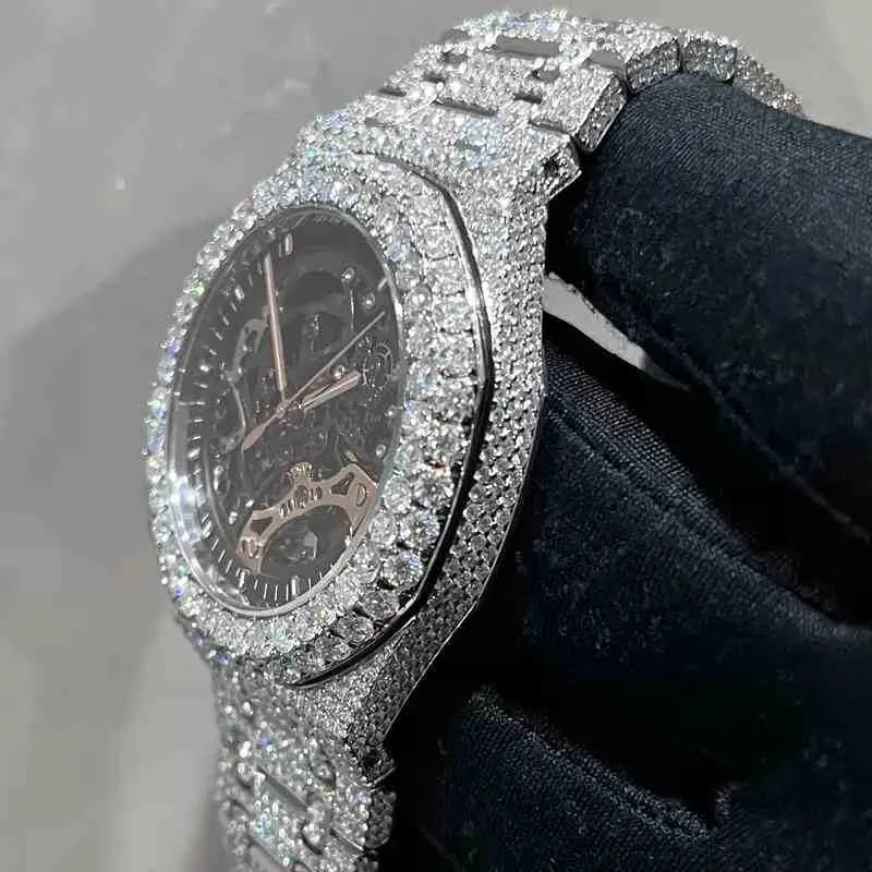 2Hny Wristwatch 2024 إصدار جديد من الهيكل العظمي مراقبة TT TT Mens Diamonds أعلى جودة Mechanical Eta Movement Luxury Iced Out Sapphire Shiny2NL5FO8TUEAQ