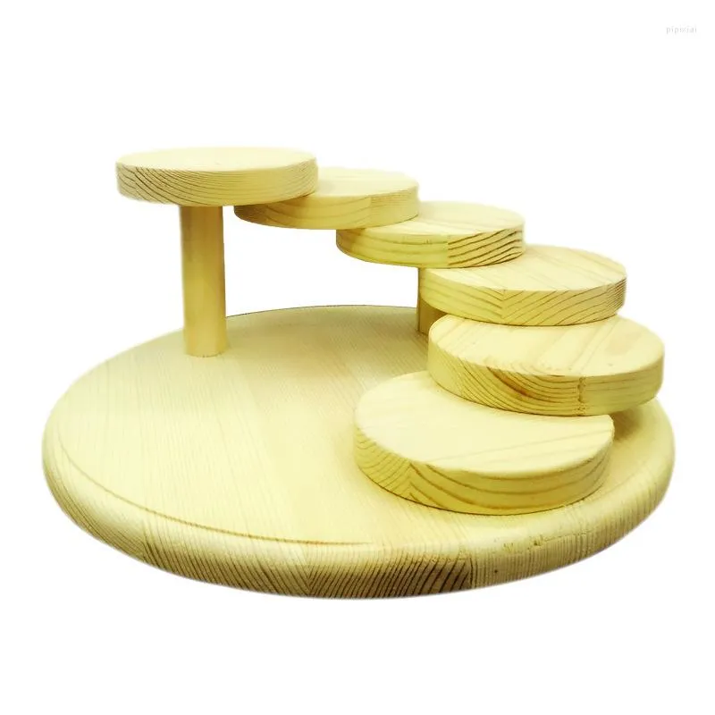 Assiettes créatives en bois massif, plateau tournant pour Sushi, présentoir de table, support de collation, plateau de rangement artistique pour la maison