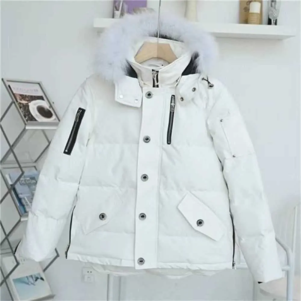 2023 Moose Puffer Jacket Down Jacket Parkas para hombres Invierno Impermeable Abrigo de pato blanco Capa Moda Hombres y mujeres Parejas Versión casual para mantener el calor Y9