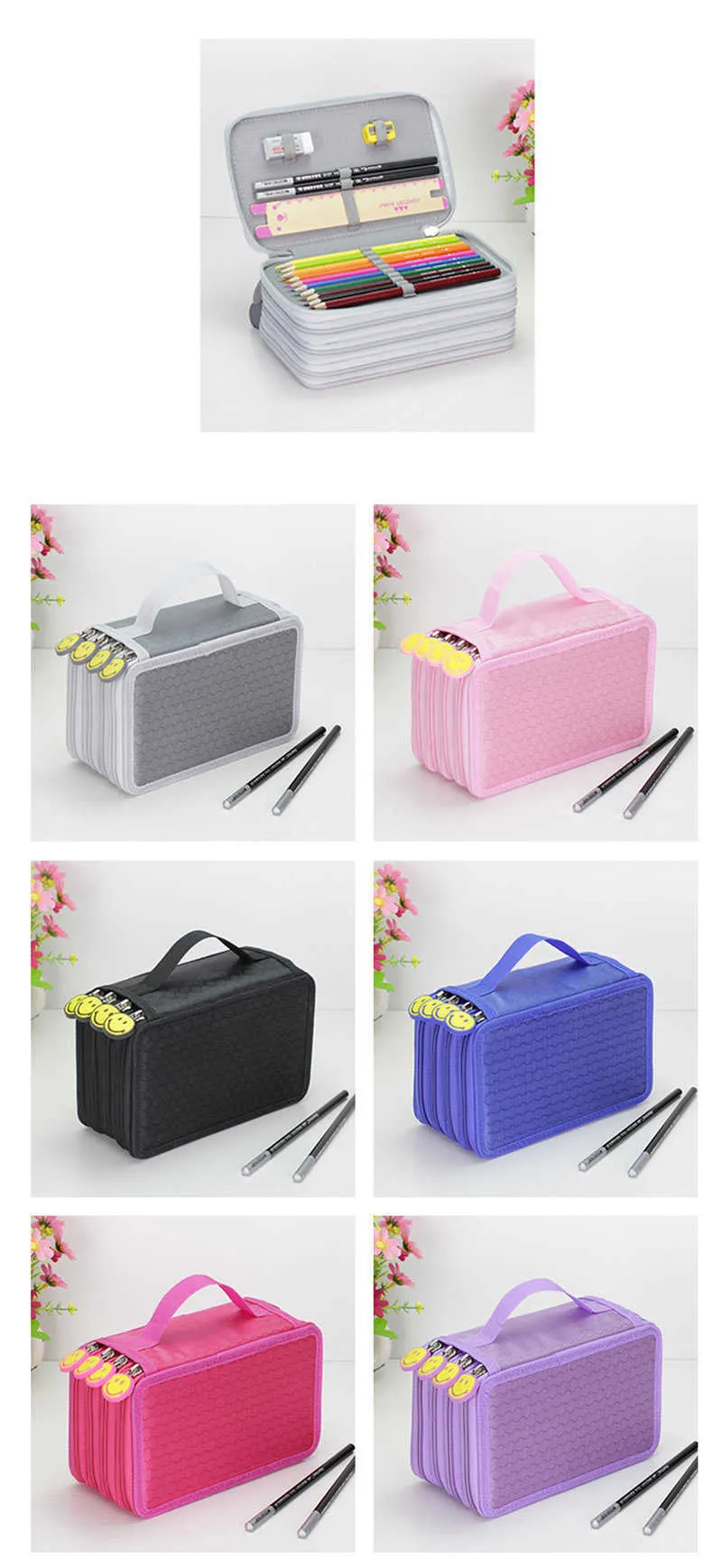 Wholesale Large Capacity Cheap Pencil Cases Bulk With Zipper Pouch 32/52/72  Slots For School Stationery Organization HKD230831 From Flying_king18,  $11.71
