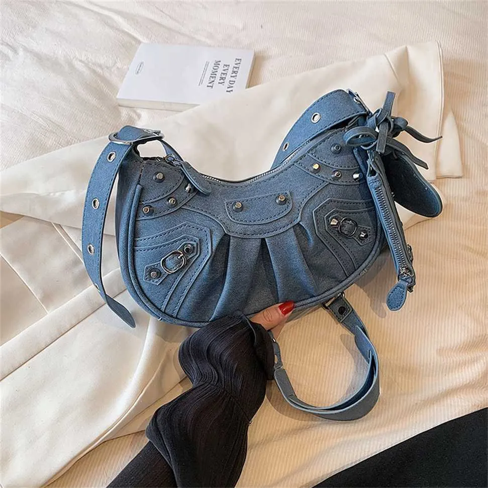 Rivet Heavy Industry Dumpling Plissé 2023 Nouveau INS Mode Une Épaule Aisselles Sentiment Sac À Bandoulière Tendance 60% De Réduction En Ligne