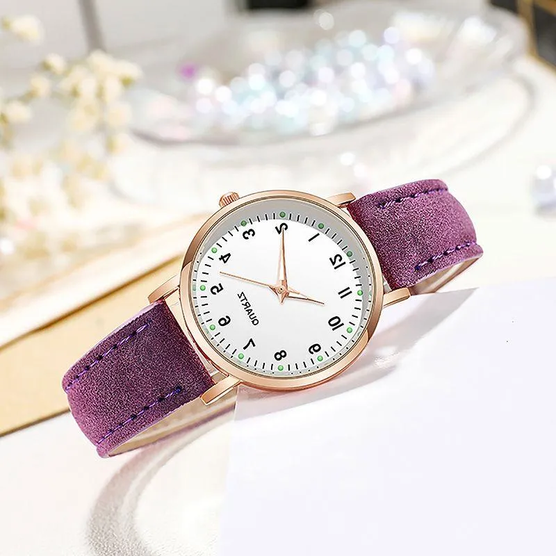 Orologio Orologi di lusso Luminoso 325mm Quarzo Retro Ladies Orologio da polso da donna con retroilluminazione Montre Femme Cintura colorata 2 Wa Aktp