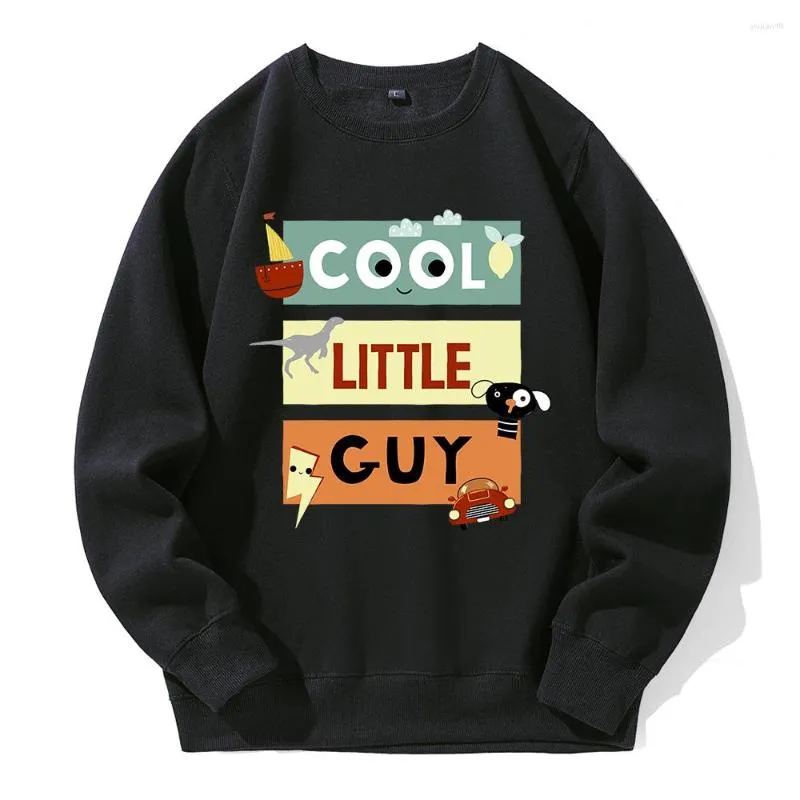 Men's Hoodies Cartoon Cool Little Guy Print Male Hooded O-Neck Loose Oversized Hoody Casual Novelty Fleece Sweatshirts Basic All Match