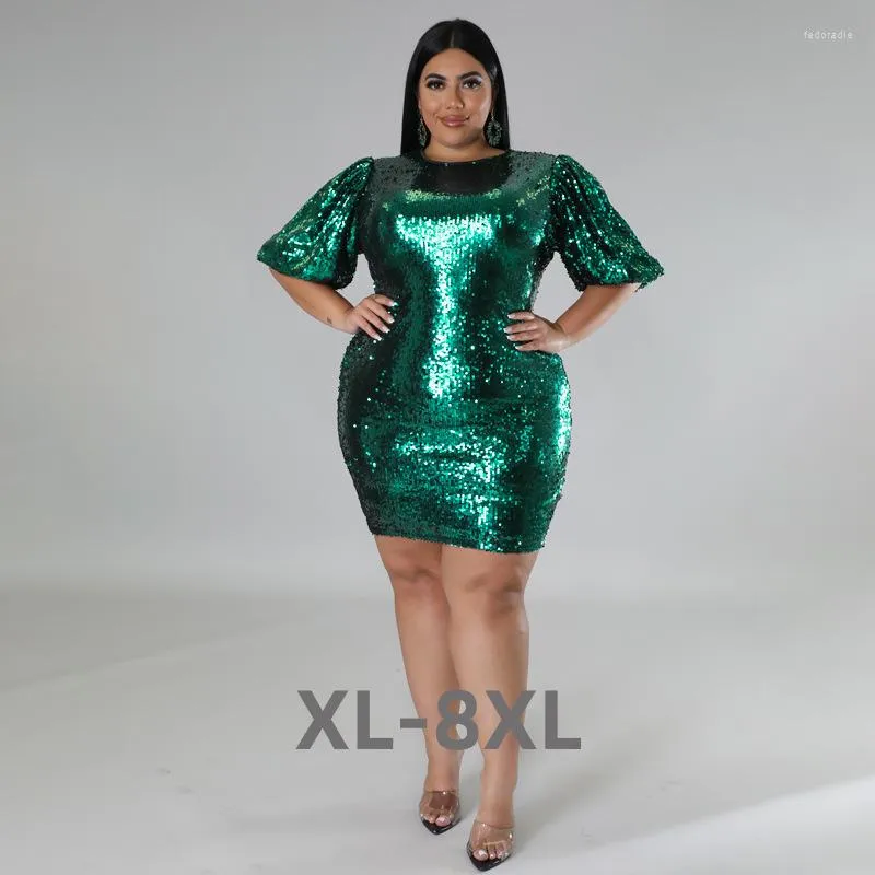 Plus Size Dresses Women Party Dress paljettklubb kväll höst elegant mantel kvinnlig lyxdesigner kjolar 3xl 4xl 5xl 6xl