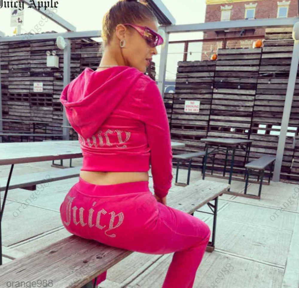 Ensemble De Survêtement En Velours Pour Femmes Pantalon De Jogging