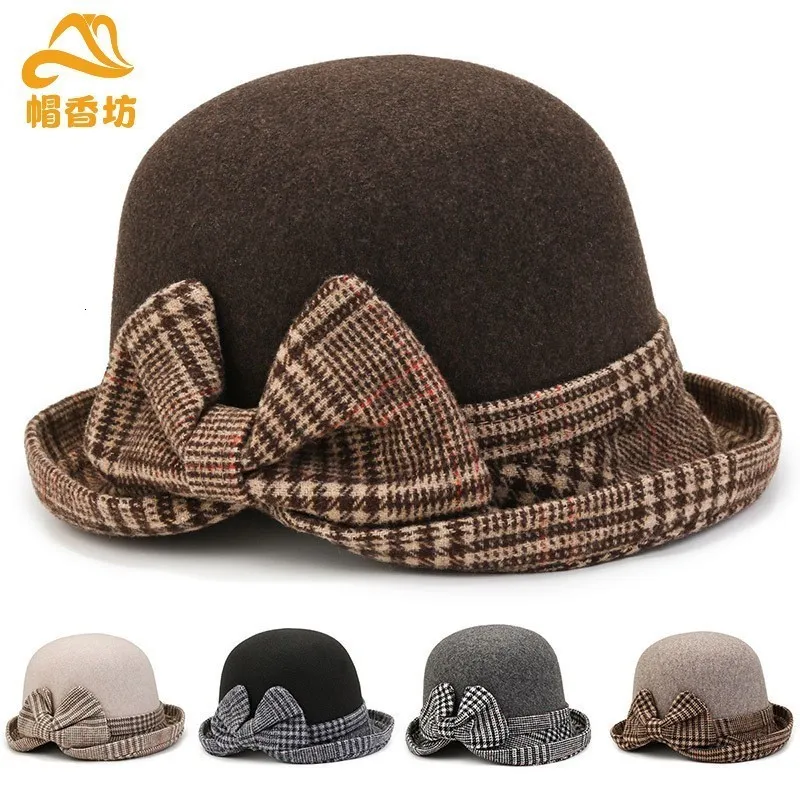 Beanie Skull Caps Autumn and Winter Women s Warm Hat Woolen Bucket Fashion Cap Mom Style 230831