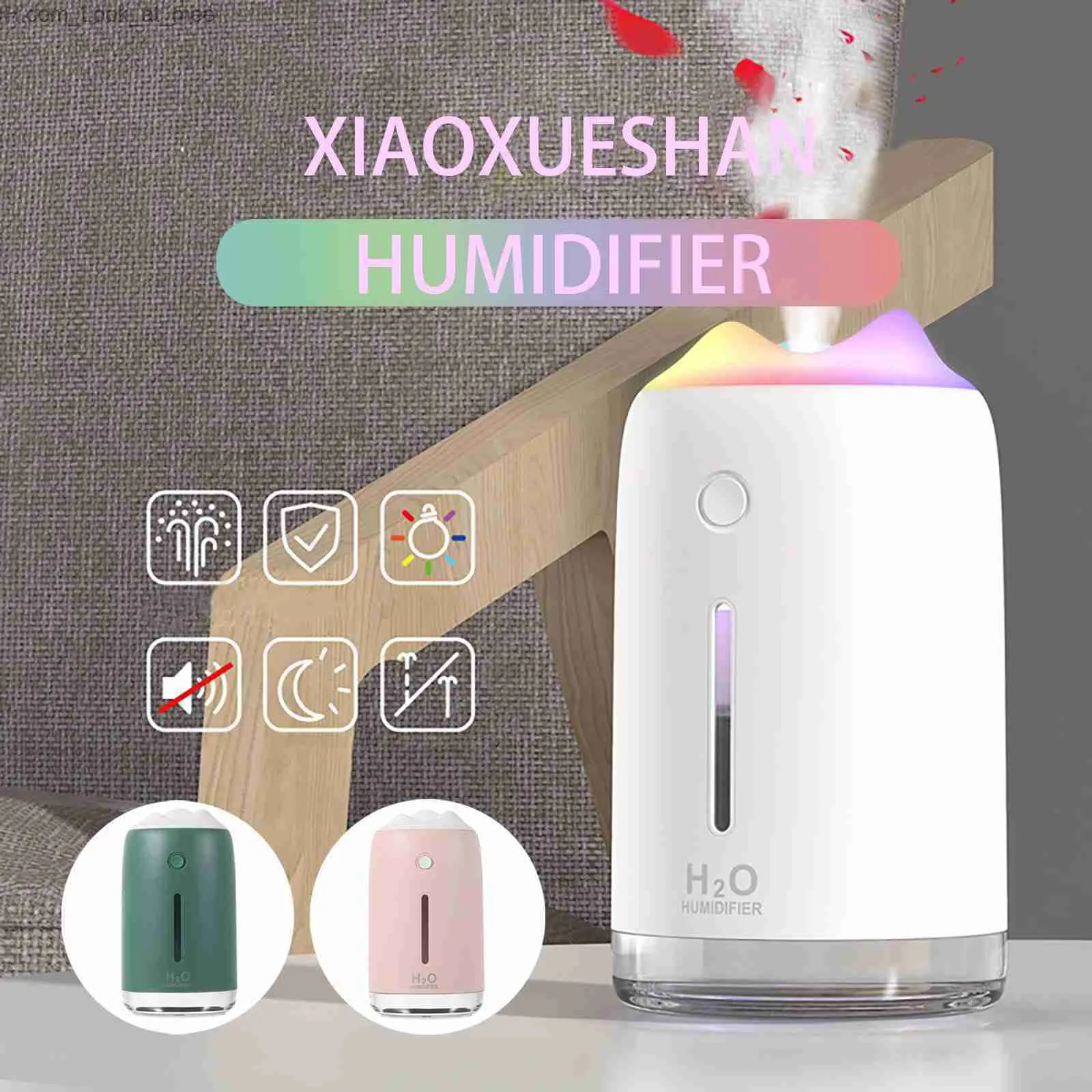 Humidifiers Air Humidity Atomizer Ultrasonic Aroma Diffuser Cool Mist Maker Air Humidifier Purifier With Romantic Light Humidifier#DG4 Q230901