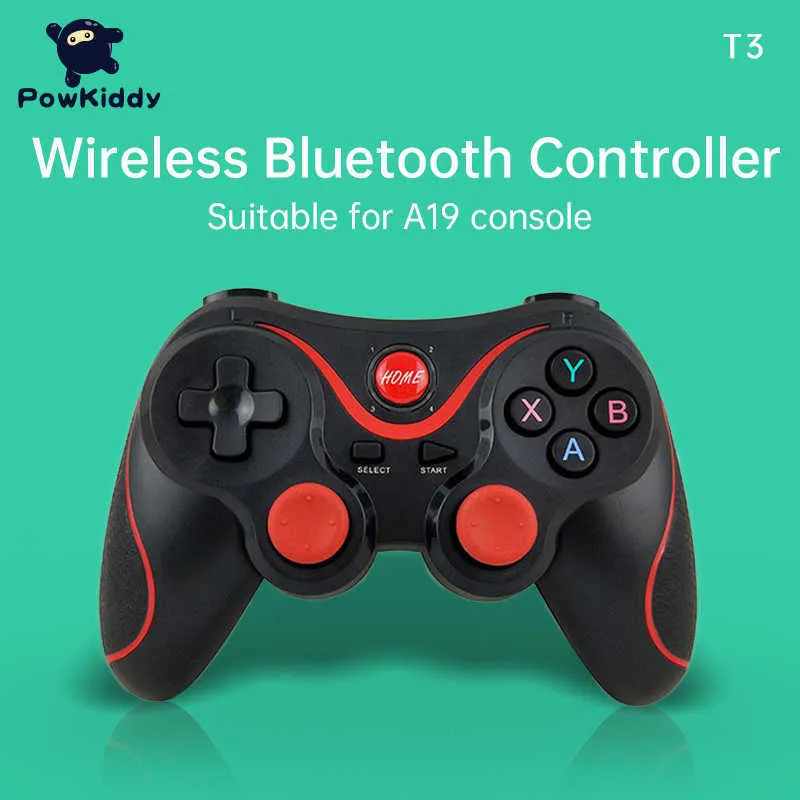 Kontrolery gier joysticks powkiddy T3 Wireless Joystick Bluetooth 3.0 Uchwyt do gry odpowiedni do tabletu A19 Smartphone Smartphone Smartphone PC HKD230831